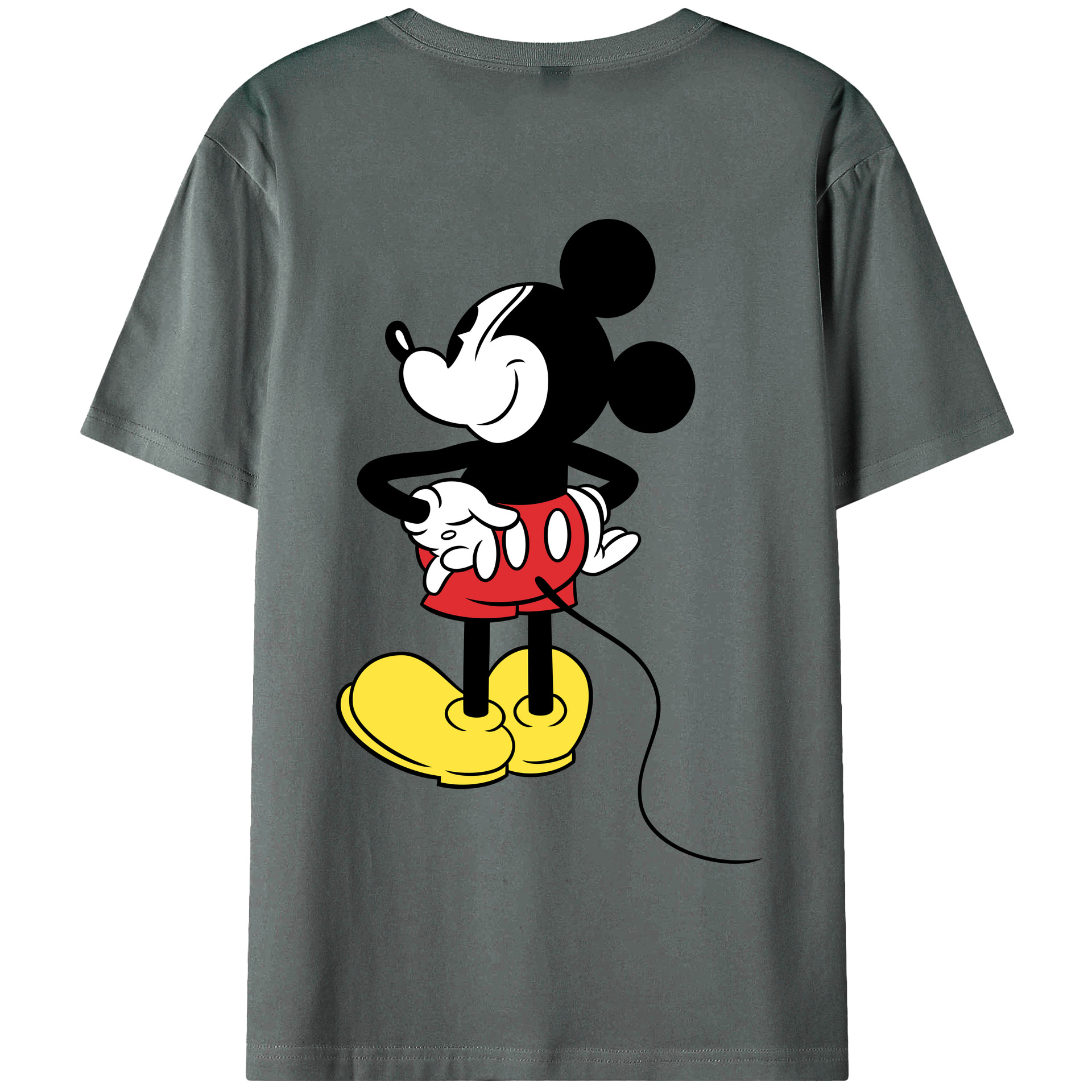 （画像用） ミッキーマウス Mickey Mouse 綿100％半袖Tシャツ（背面プリント）